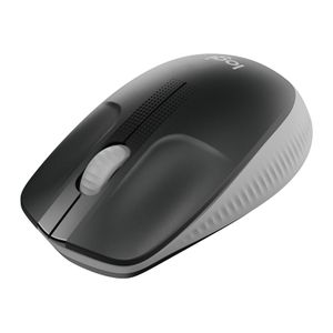 Logitech M190 Souris sans fil, design ambidextre, durée de la batterie 18 mois avec mode économie d’énergie, récepteur USB, contrôle précis du curseur et défilement, large molette de défilement - Mid Grey