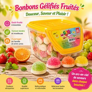 Macao Bonbons Gélifiés Fruités Premium – Explosion de Saveurs Colorées