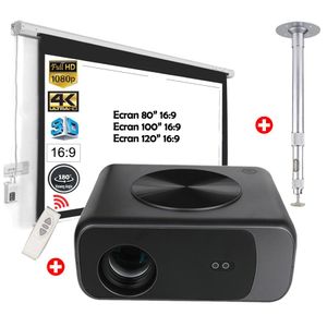 Owlenz Full PACK Projecteur SD550 ANDROID 12 FHD + Écran 100" 16:9 + Support