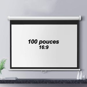 Owlenz W100 Ecran de Projection Manuel 100 Pouces – Format 16:9