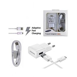 Samsung Chargeur secteur Rapide Quick Fast+Câble Micro USB Pour Smartphones Haute Gamme -EP-TA20EWSUGWW