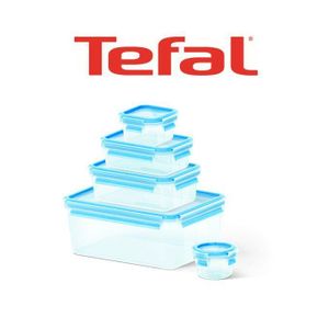 Tefal MasterSeal Fresh K3029012 – Lot de 5 Boîtes de Conservation Alimentaire Hermétiques – 3,7L + 1L + 550ml + 250ml + 150ml