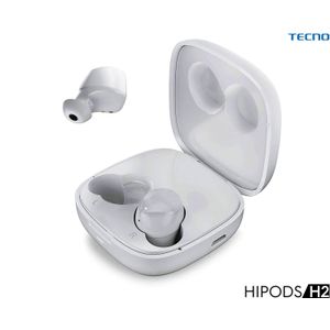 Tecno ecouteurs sans fil bluetooth Hipods H2 True (TWS-Blanc) avec son stéréo réel IPX4