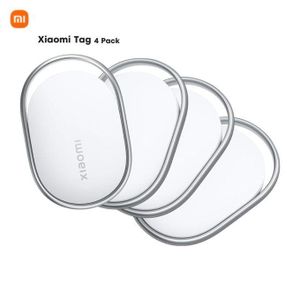 XIAOMI Pack de 4 Tags Wireless Connectivity BT5.4 - IP67 - protection des données & alertes anti-tracking - White