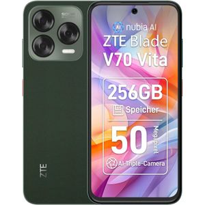 ZTE Blade V70 Vita, écran 6,7 pouces, double SIM, 4+10 Go + 256 Go, batterie 5 000 mAh - JADE GREEN