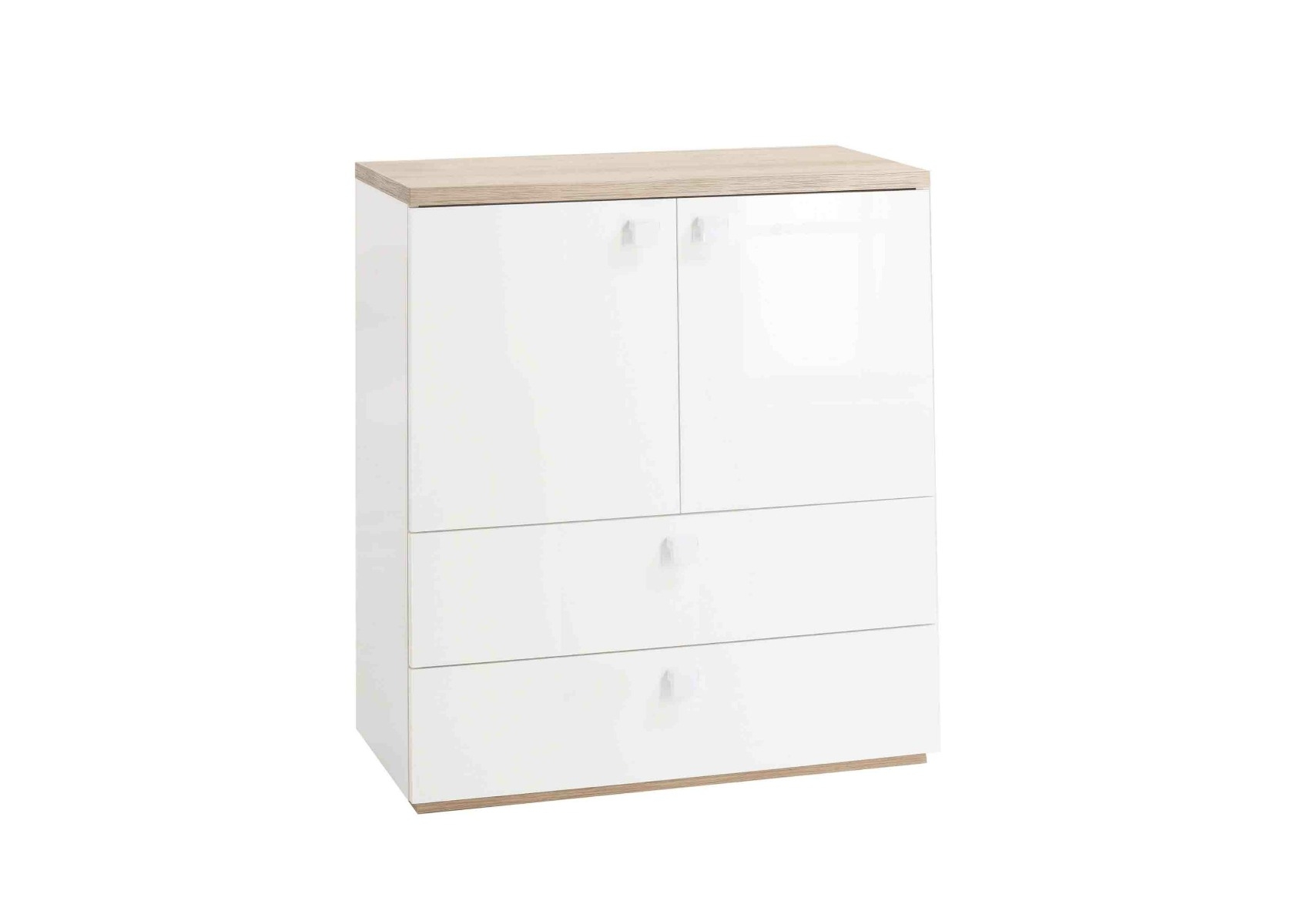 Commode Globo - Chêne / Blanc