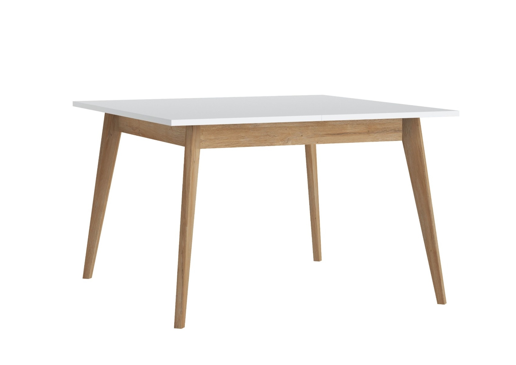 Table À Manger Plissee Carrée Extensible - Chêne / Blanc