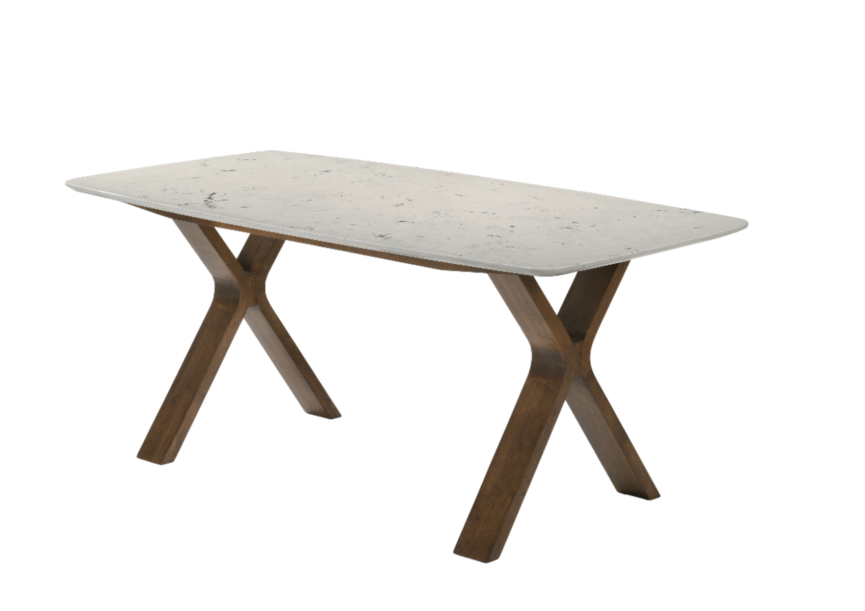 Table À Manger Marcella - Blanc / Marron