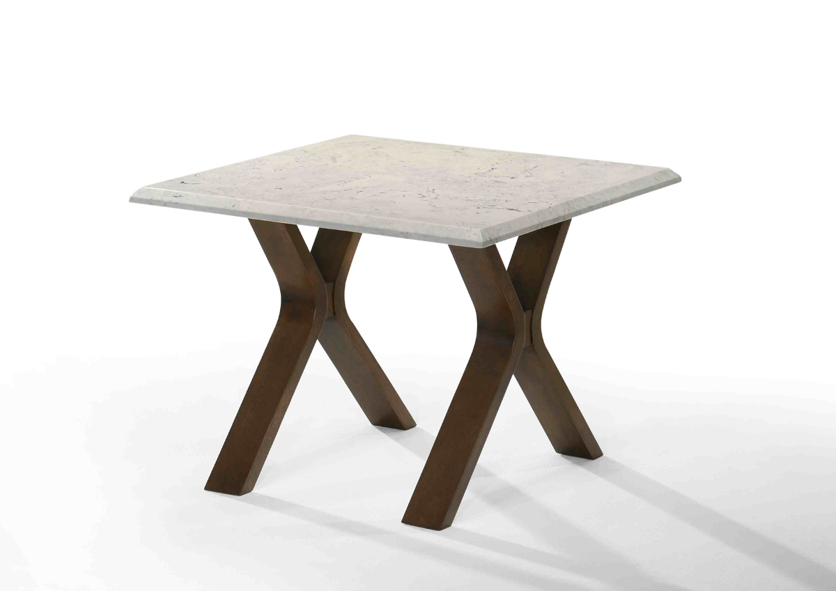 Table De Coin Marcella - Blanc / Marron