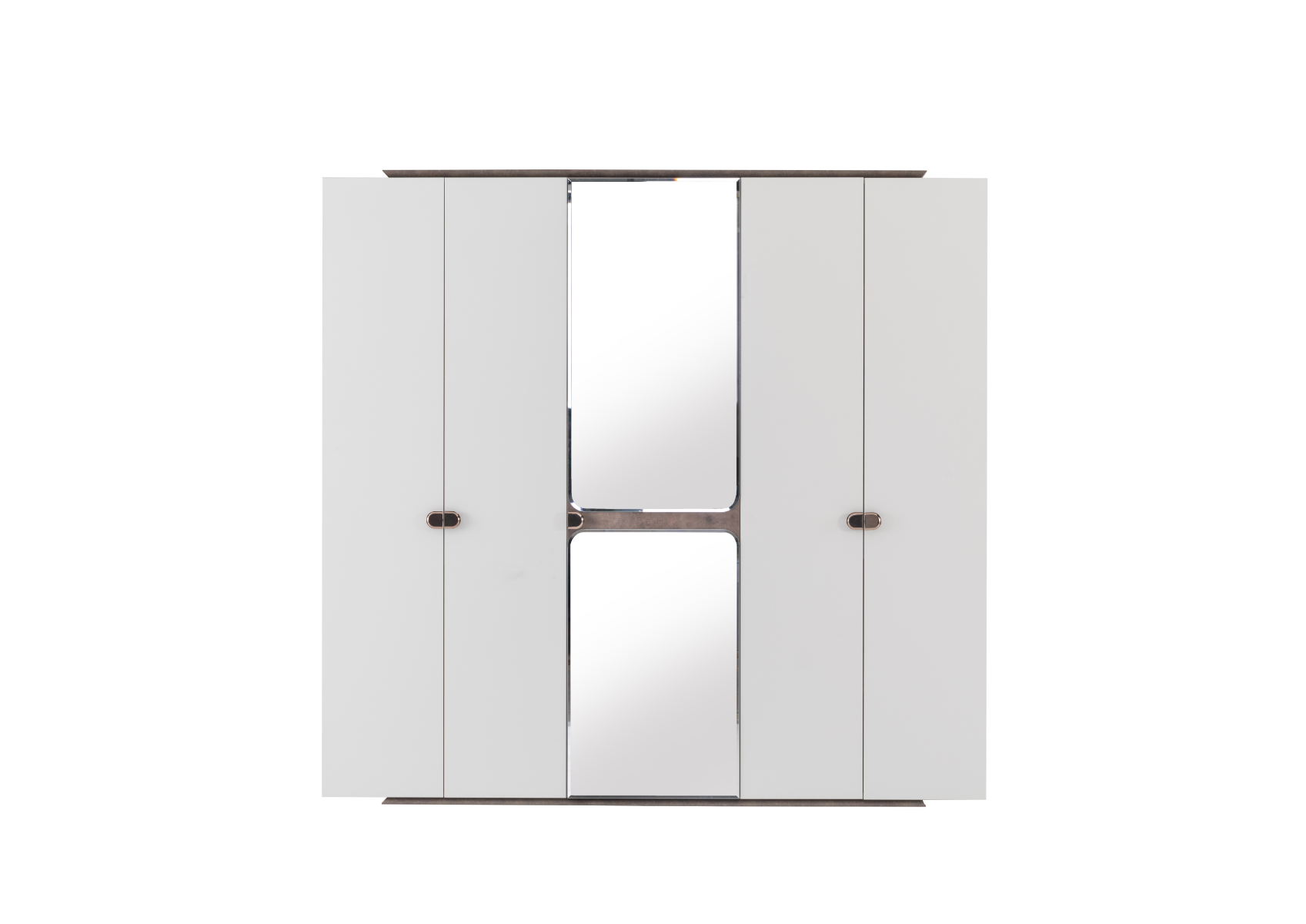 Armoire Basalto - Blanc / Marron