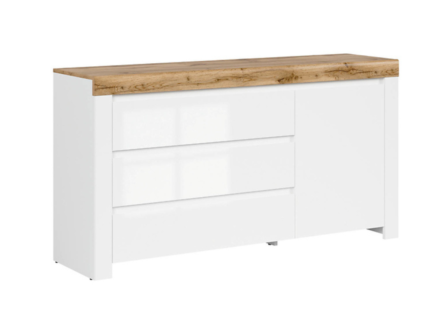 Double Commode Holten - Chêne / Blanc