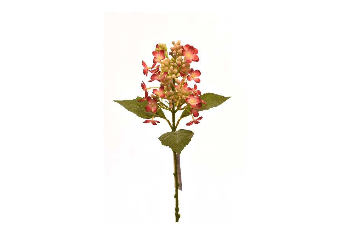 Fleur Hortensia 39Cm - Rouge Clair