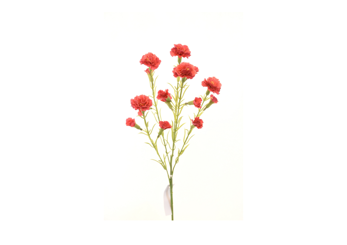 Oeillet Artificiel 63Cm - Rouge Clair