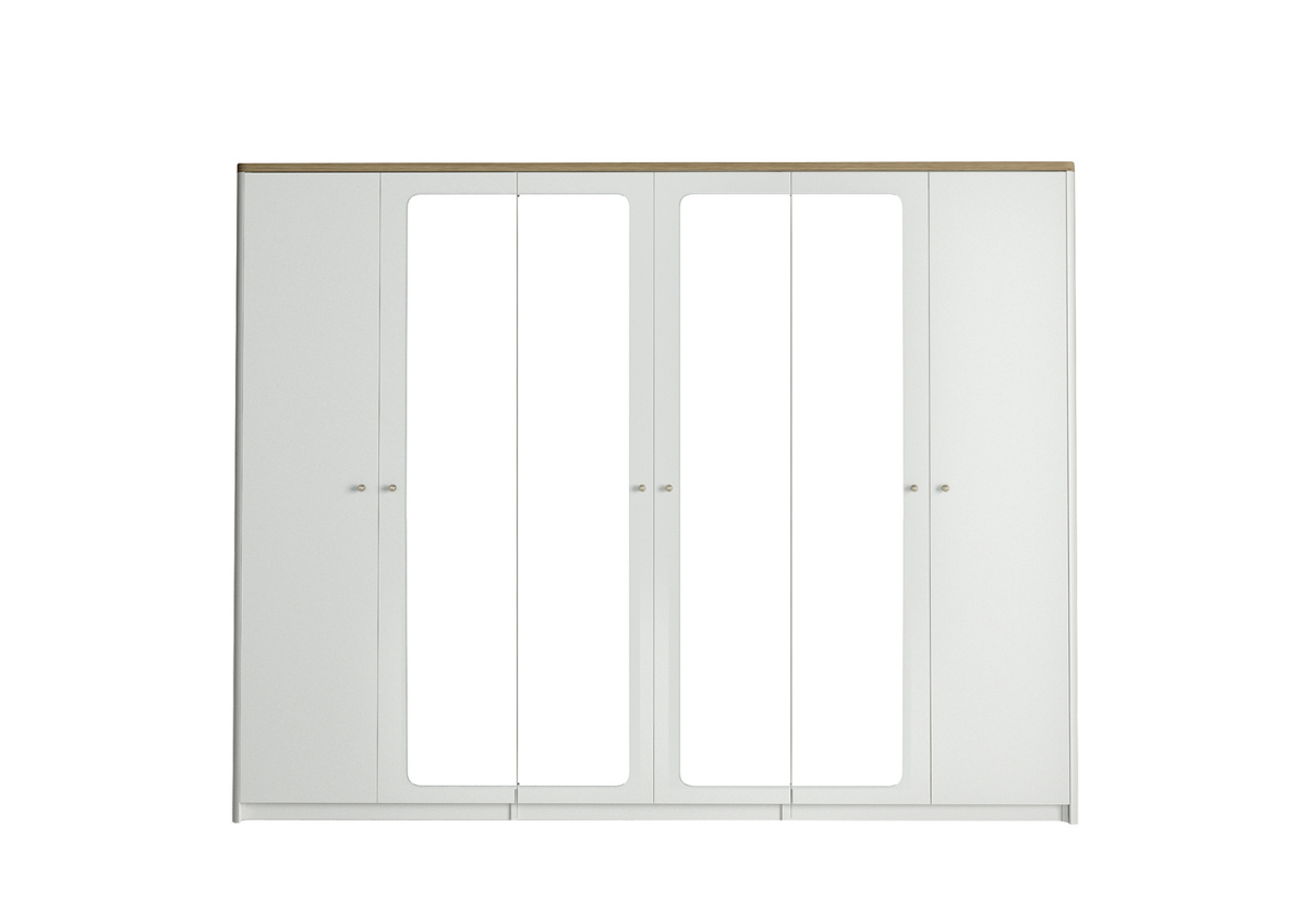 Armoire Lidya - Blanc / Beige