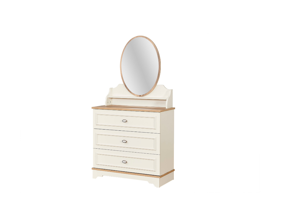 Commode Ayla - Blanc / Chêne