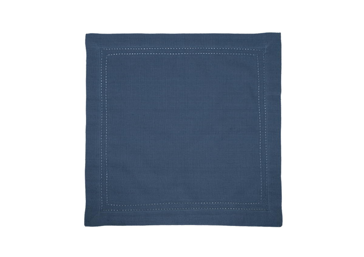 Set De 2 Serviettes En Coton 40X40Cm - Bleu