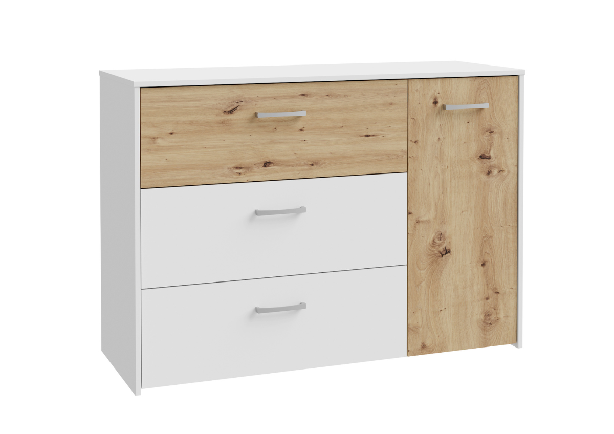 Commode Culgoa – Chêne / Blanc