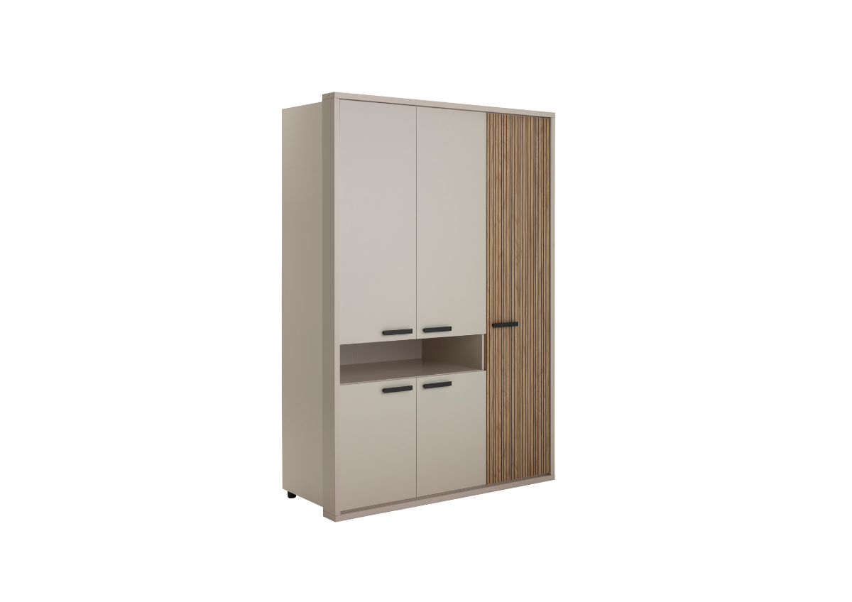 Armoire Bravo - Blanc / Chêne