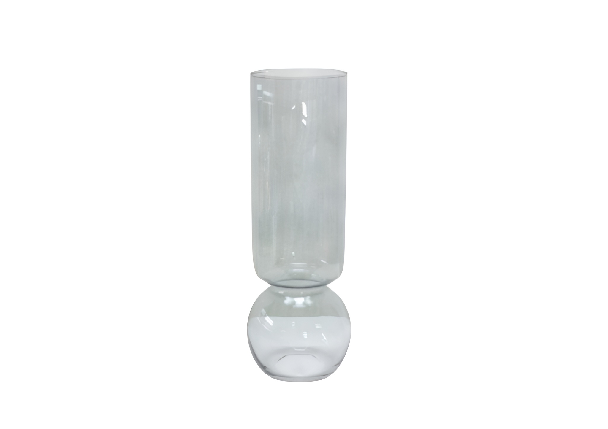 Vase Horizon En Verre 10X10X27.7Cm - Gris