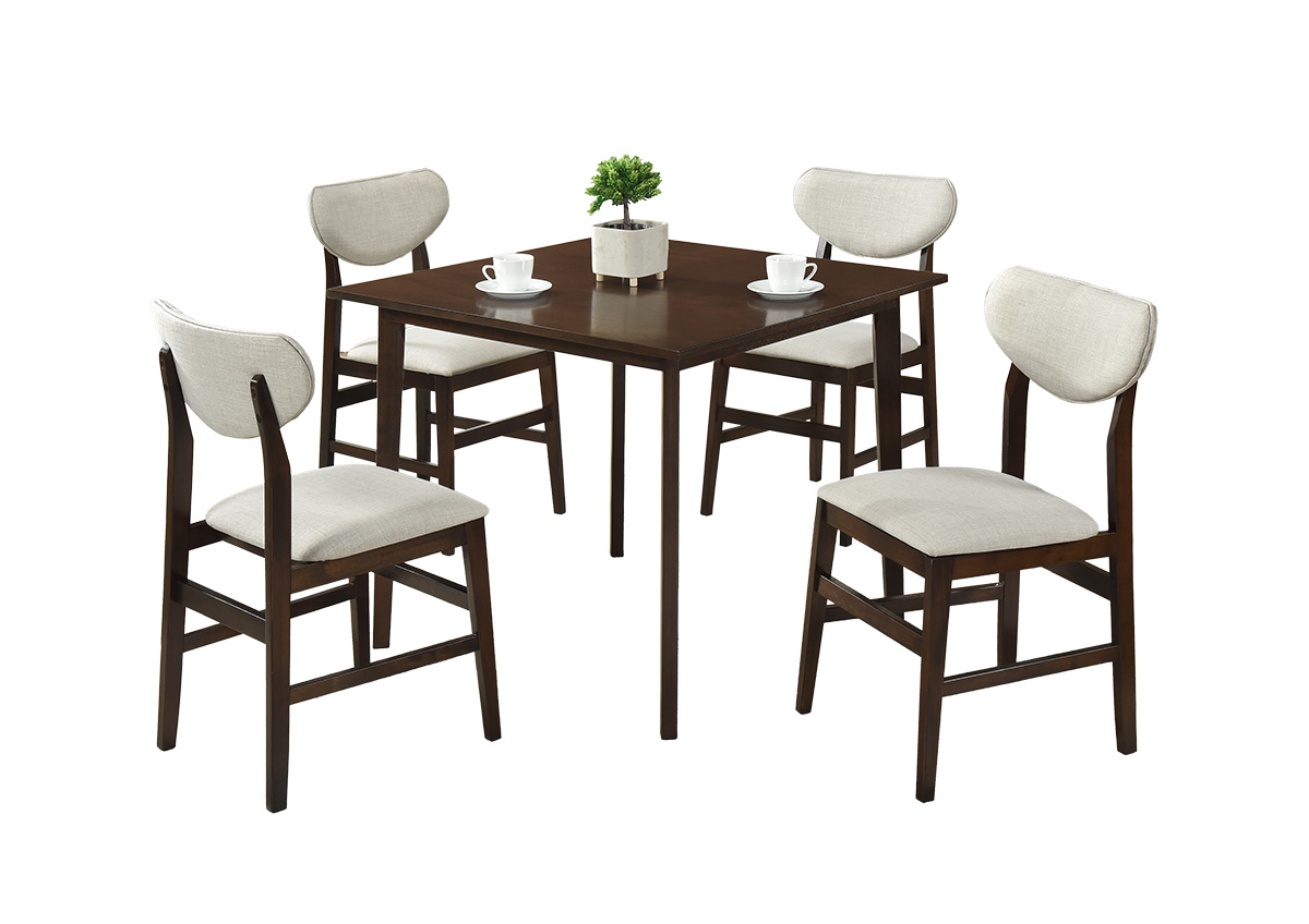 Set Table À Manger Alba Avec 4 Chaises – Cappucino