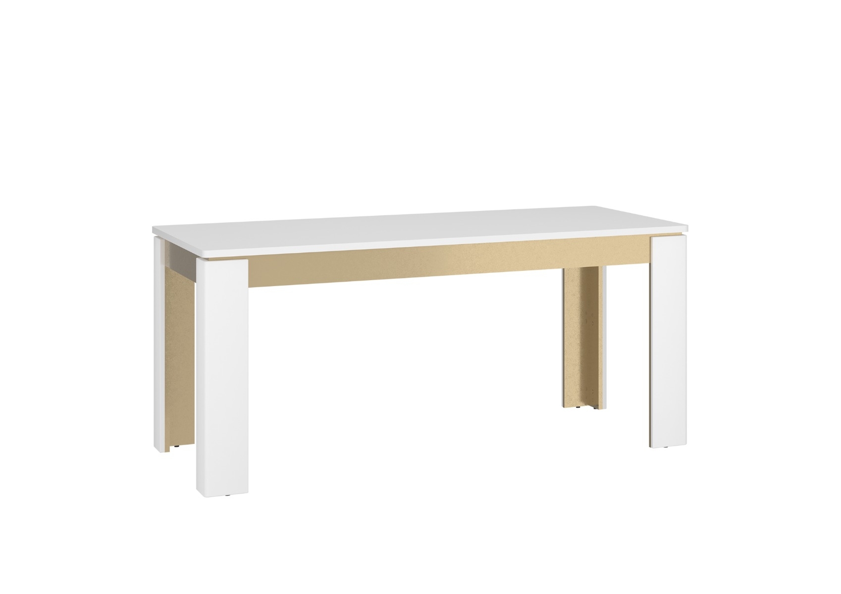 Table À Manger Lazio - Blanc / Doré