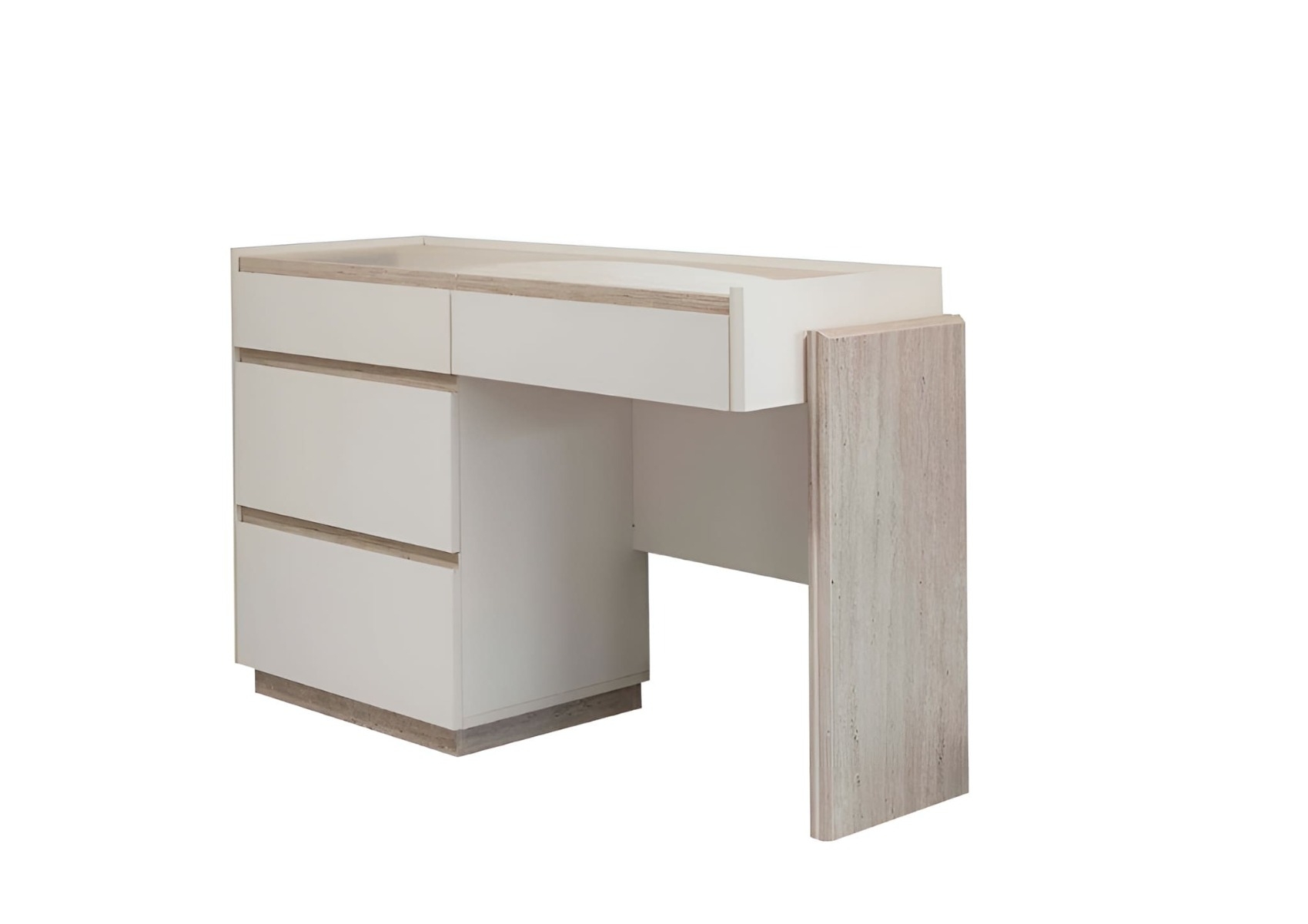 Commode Merkur 4Tiroirs - Blanc / Chêne