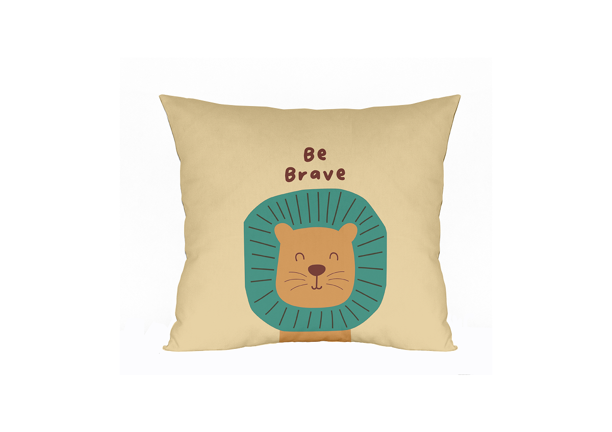 Coussin Enfant Lion – Multicouleur