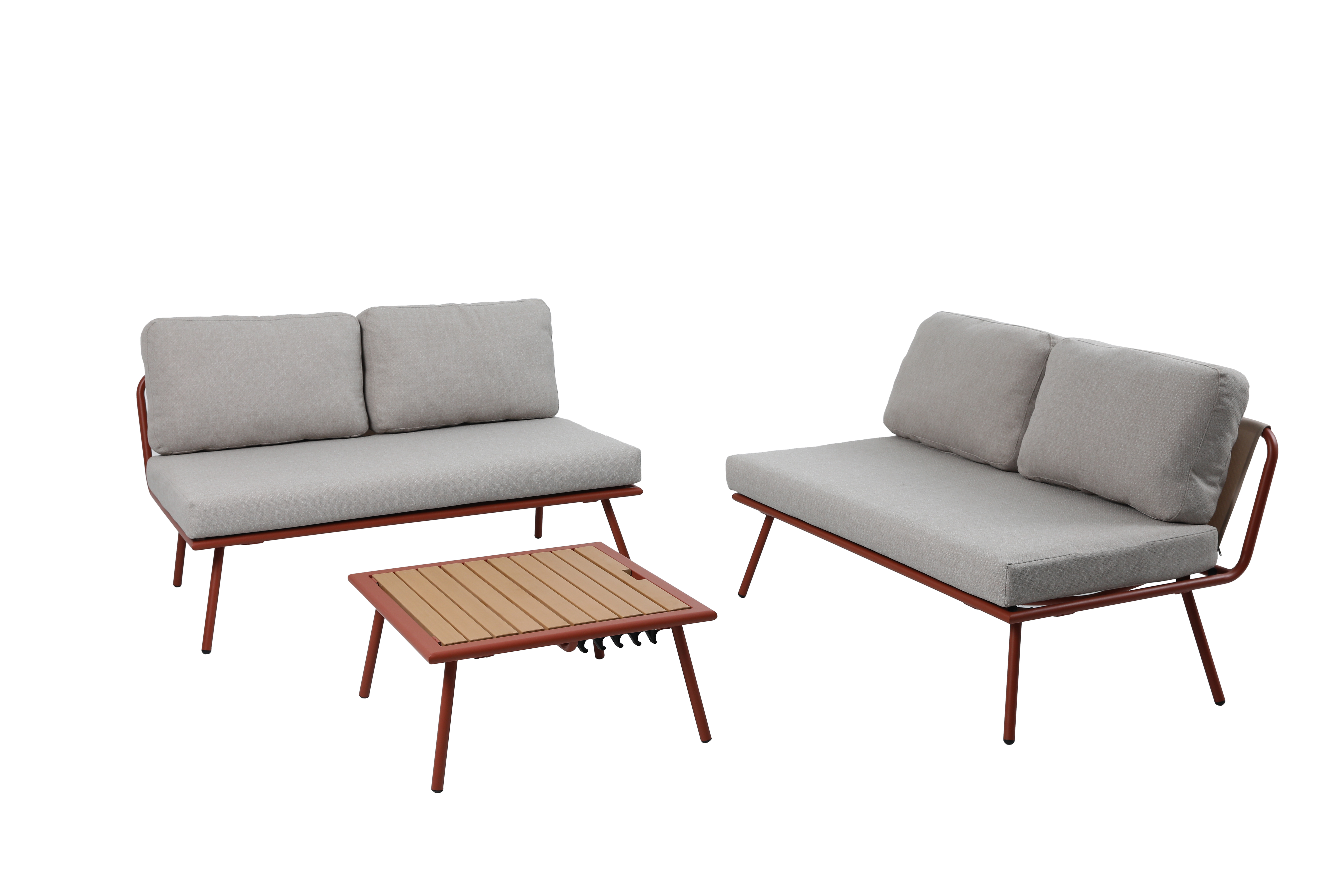 Salon Jardin Solea Modulable + Table Basse - Beige
