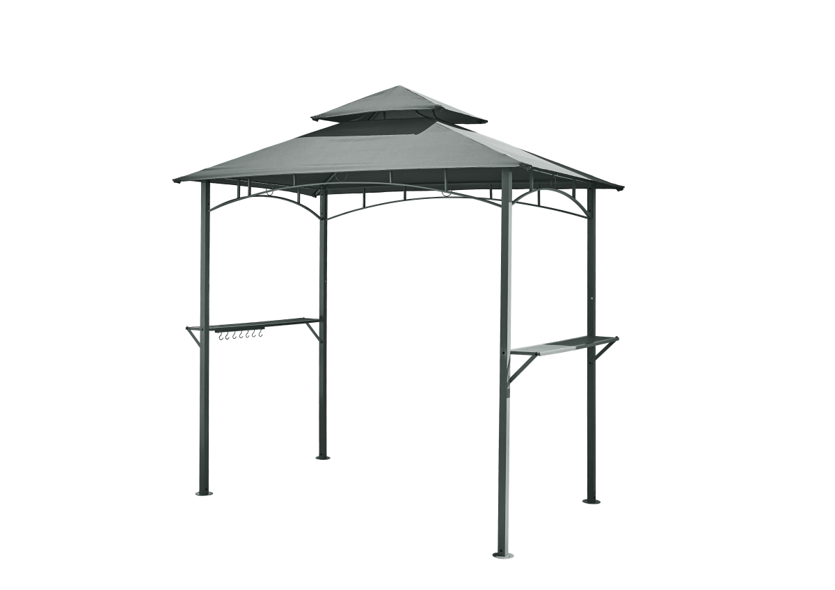 Tonnelle + 2 Tables D'Appoint Laterales Hideaway - Gris