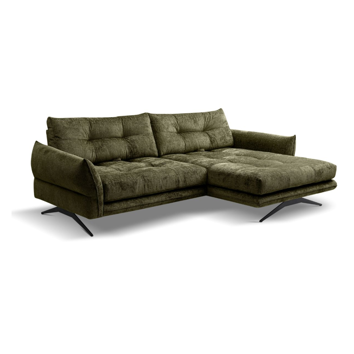 Canapé d’angle Roda AC avec dossier coulissant – Vert
