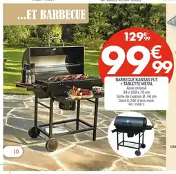 Barbecue kansas fut + tablette metal