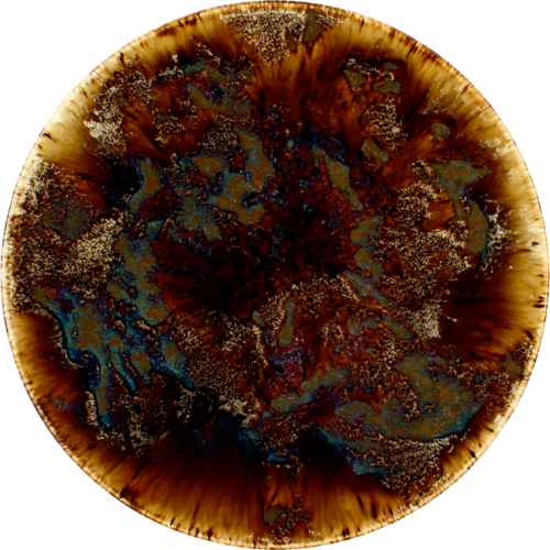 Assiette Dessert "Volcania" Marron Ø20cm - Novastyl