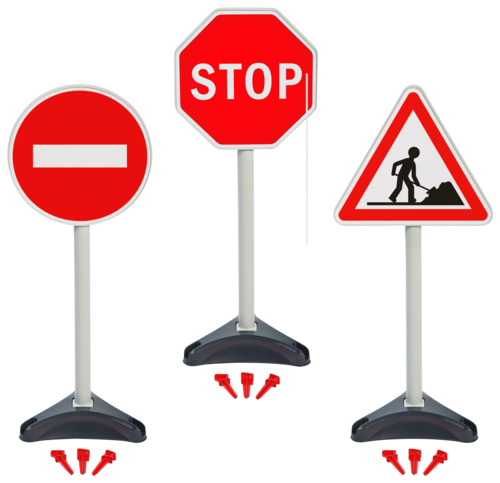 3 Panneaux de Signalisation - Ecoiffier