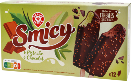 12 Bâtonnets de Glace Chocolat Pistache - Smicy