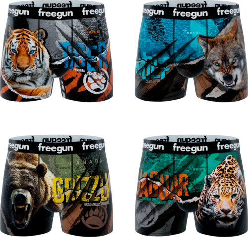 Lot de 4 Boxers Homme - Freegun