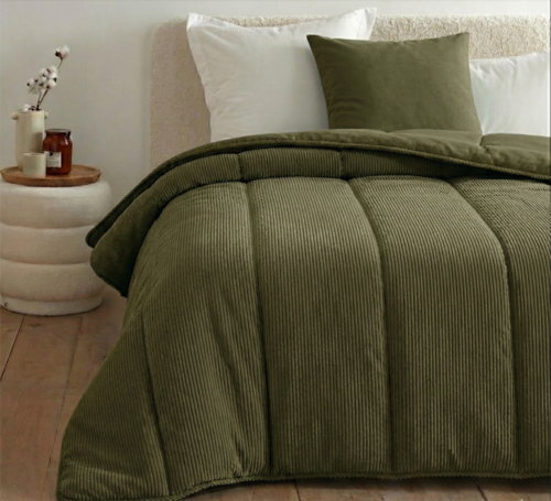 Couette Velours Côtelé 240x220 Cm - Tissaia