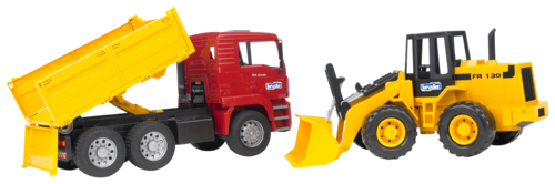 1. Camion benne avec pelleteuse - BRUDER