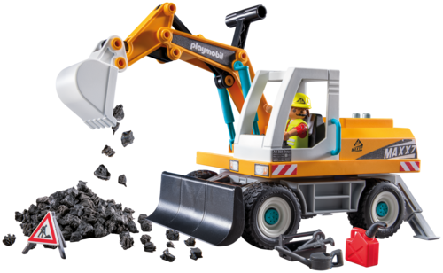 1. Pelleteuse et Ouvrier 2. Ambulance Effets Lumineux - Playmobil