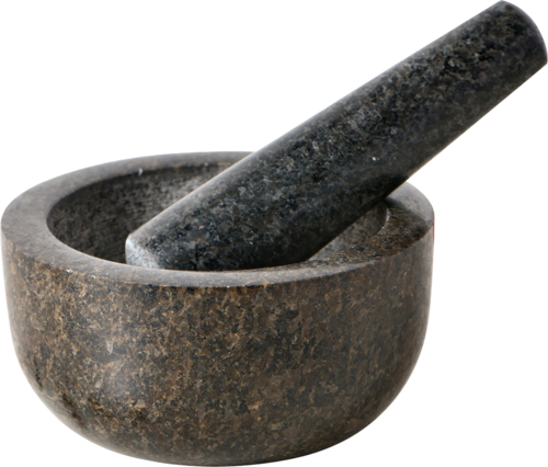 Mortier et Pilon Noir Ø 14x7cm - Bergner