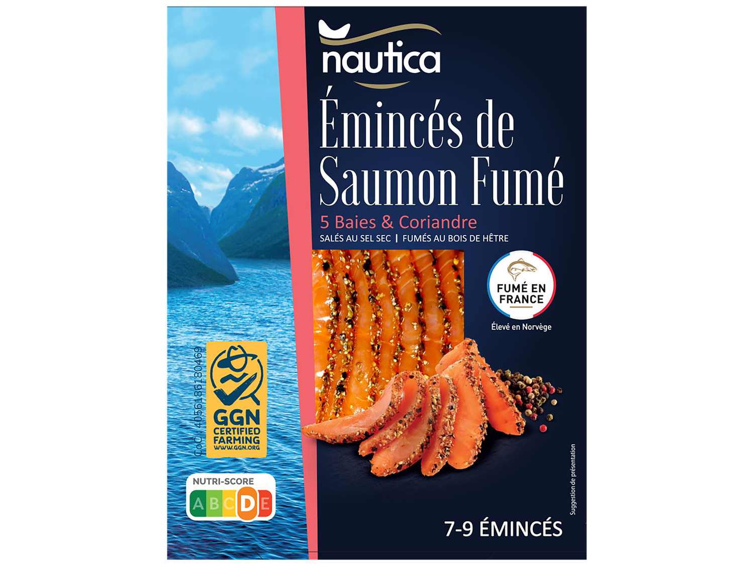 Emincés de saumon fumé 5 baies