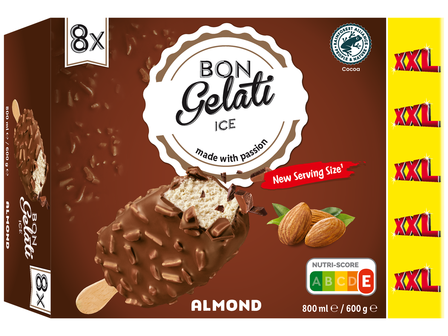 8 glaces vanille amandes