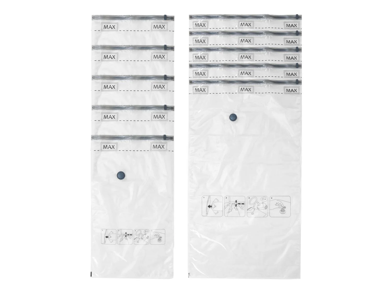 Lot de 10 sacs de rangement sous vide