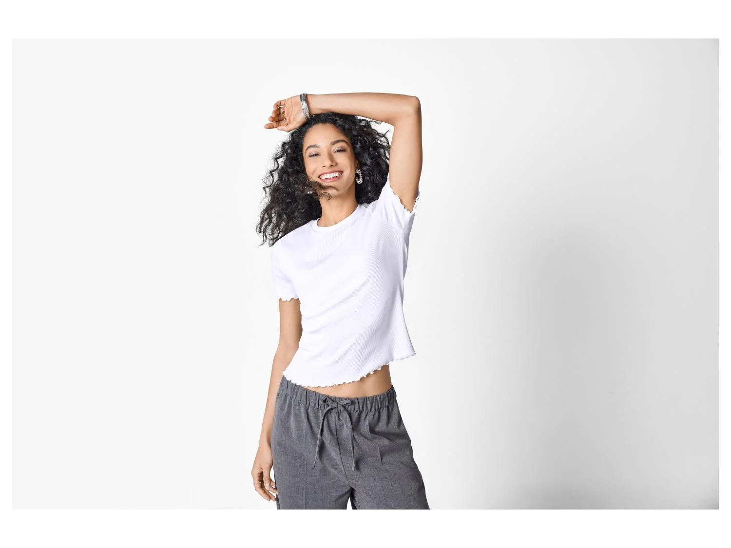 T-shirt côtelé femme