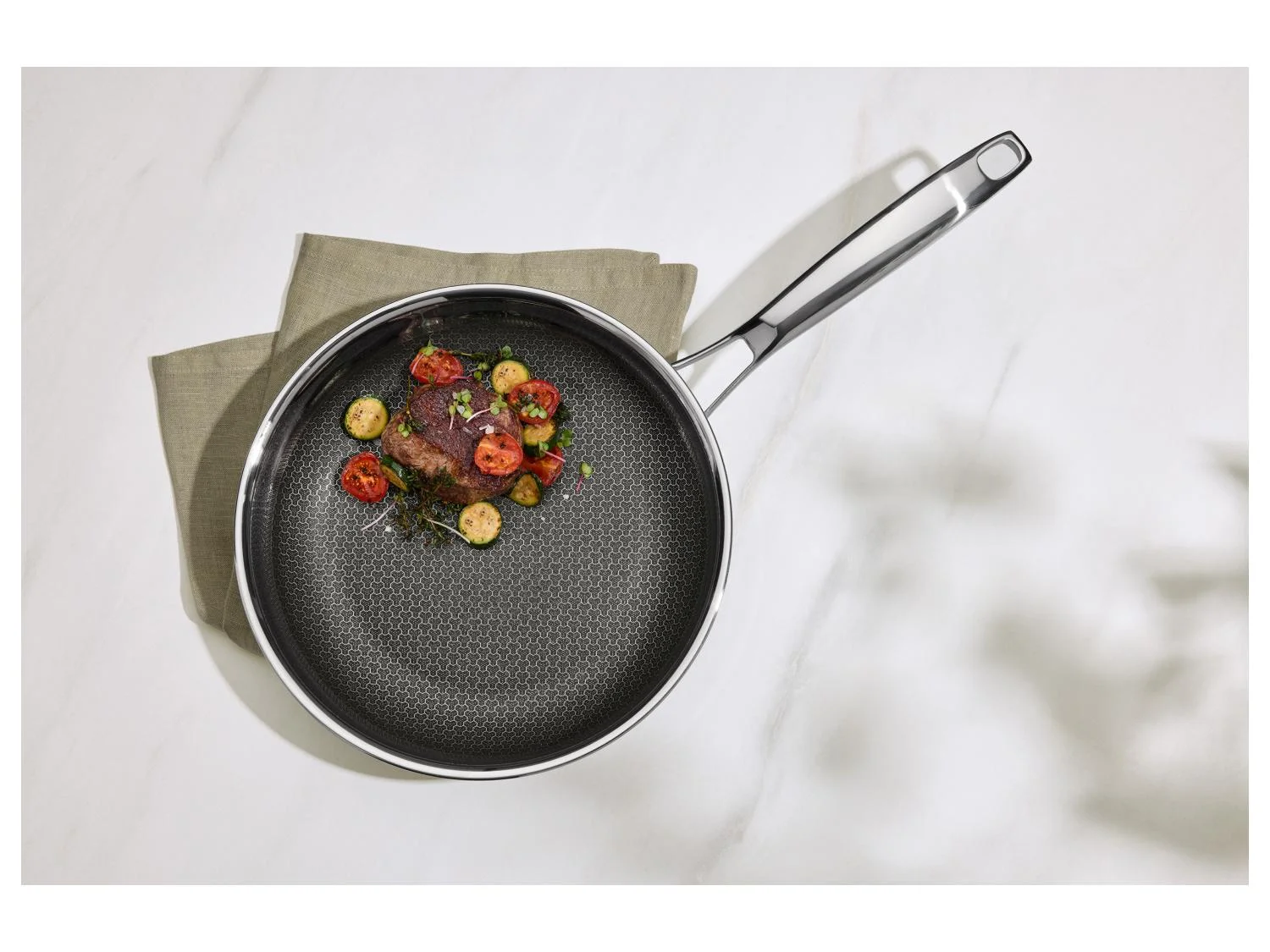 Poêle en acier inoxydable Premium, Ø 24 cm