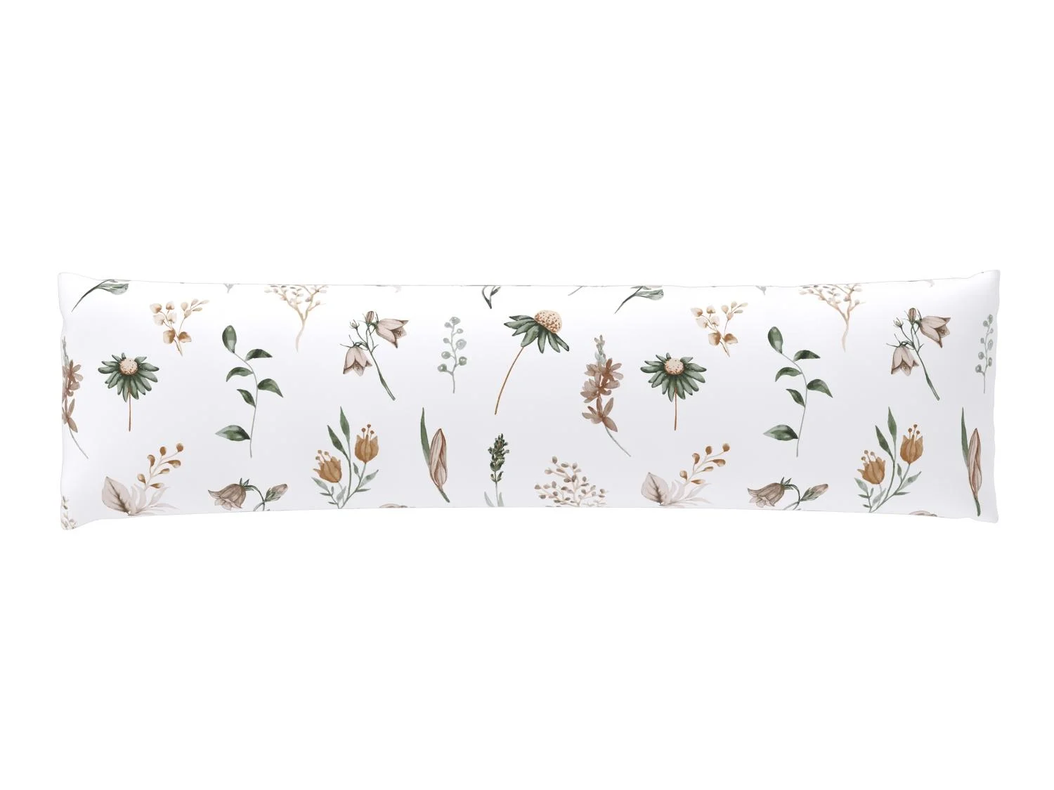 Taie d'oreiller de corps en flanelle fine ou taie réversible en flanelle fine, 45 x 145 cm