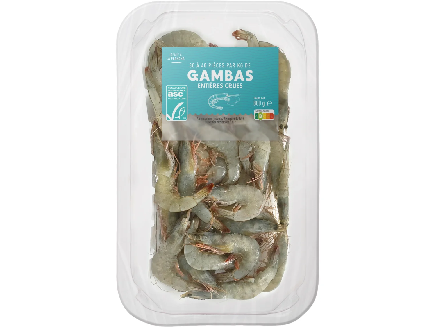 Gambas crues ASC