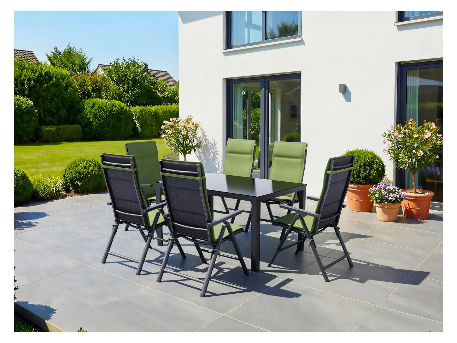 Table de jardin + Lot de 6 fauteuils Toronto