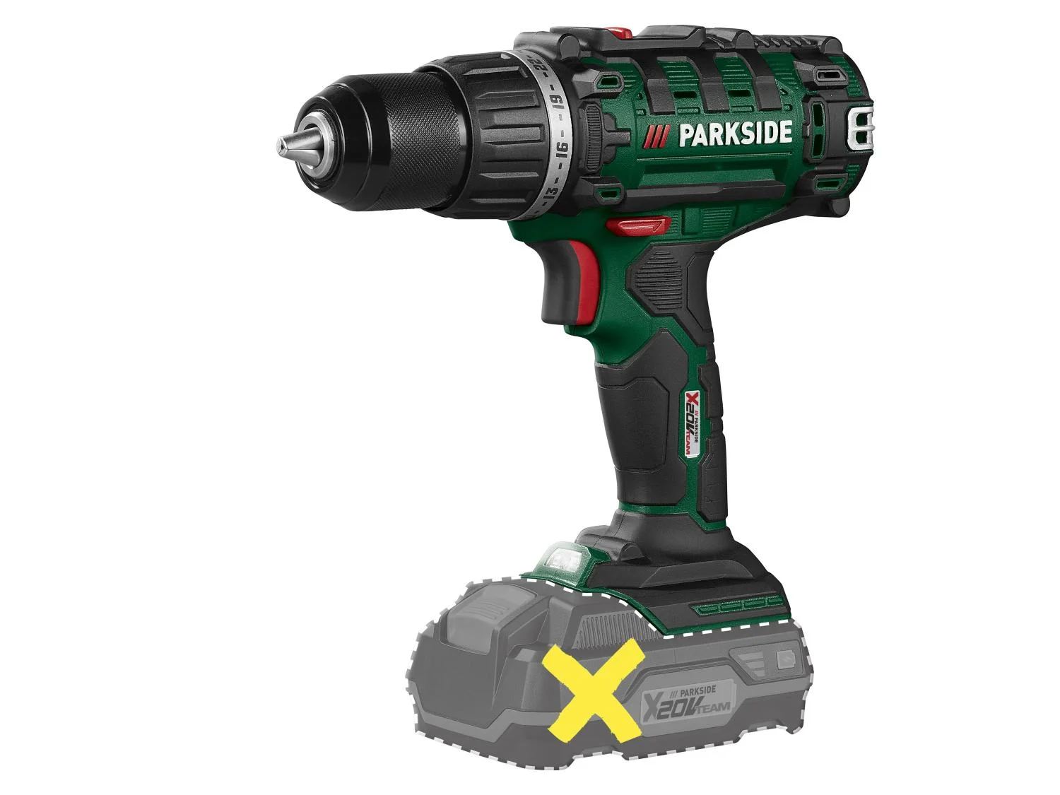 Perceuse-visseuse sans fil 45 Nm + Batterie + Chargeur, 20 V