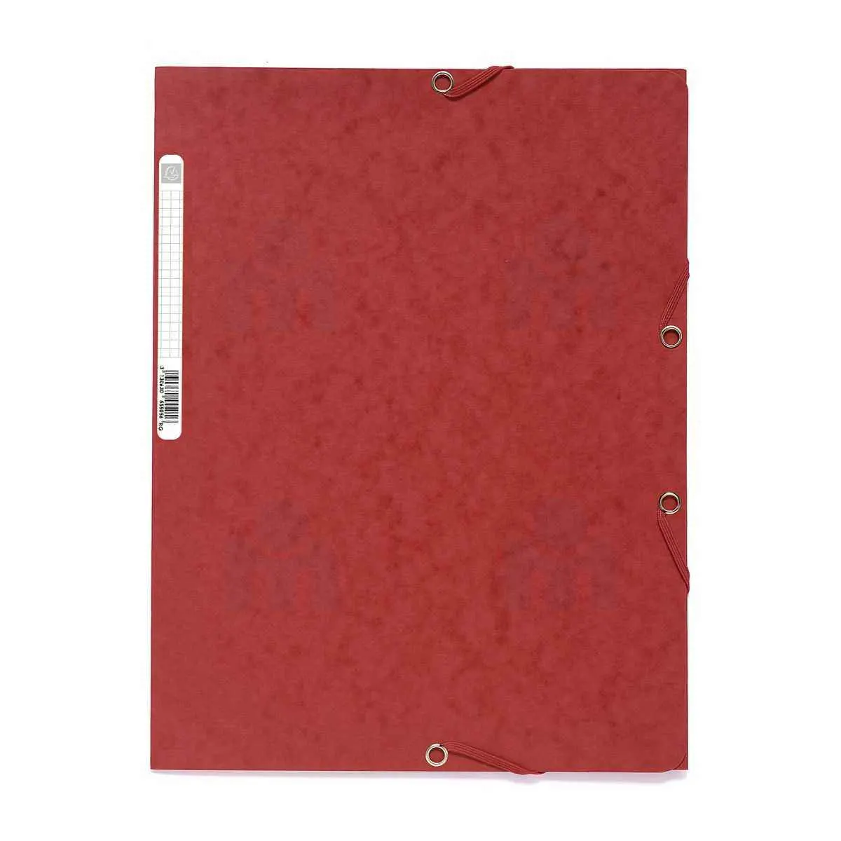 Chemise A3 3 rabats à élastiques carte lustrée 400g rouge - EXACOMPTA