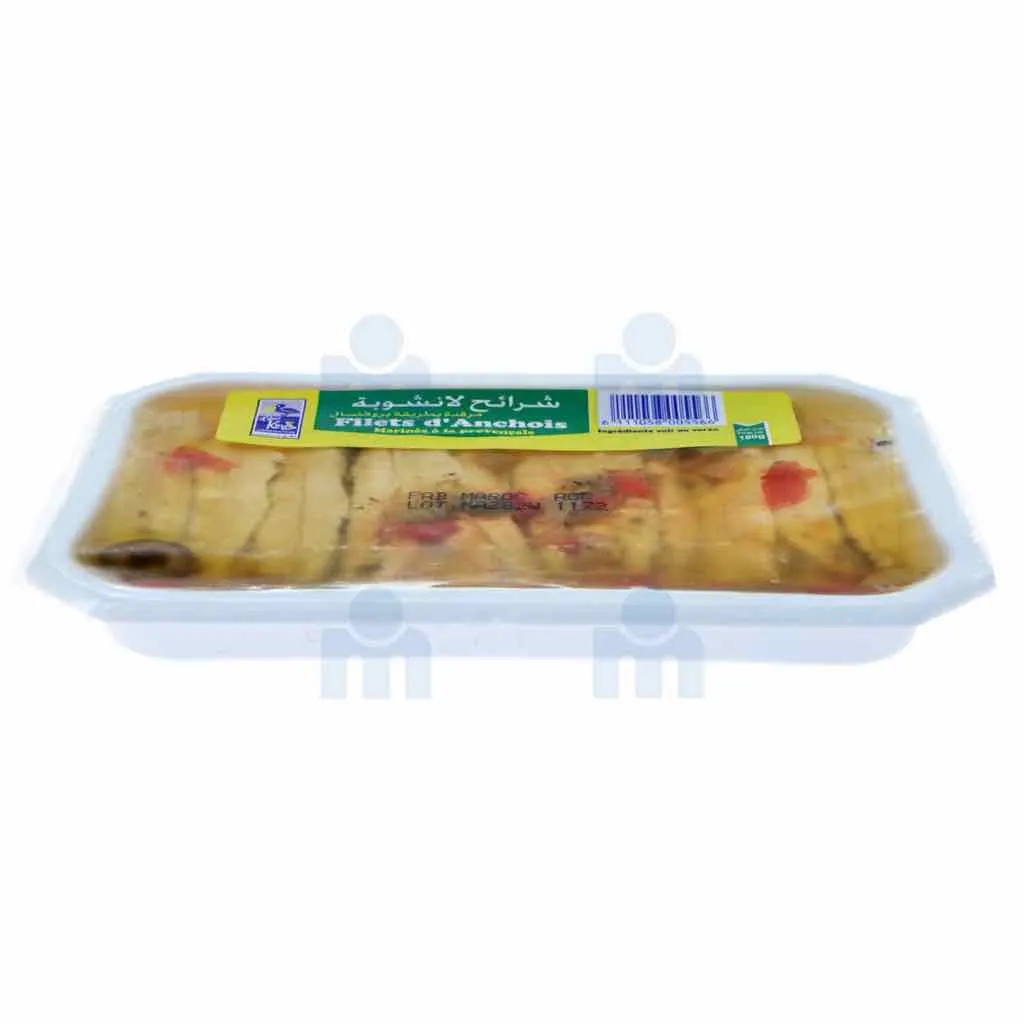 Filets d'anchois marinés à la provençale 180g - FISHER KING
